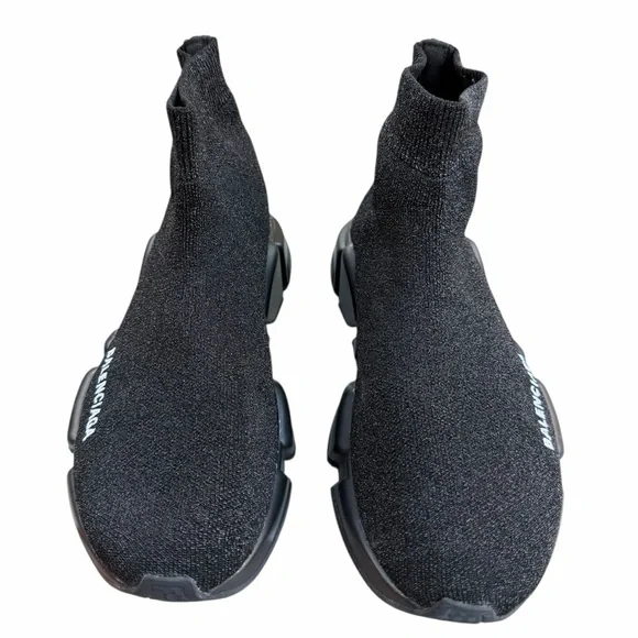 Balenciaga Speed Sneaker “Glitter Black” – Women’s Size 38 (US 8) - Picture 3 of 12